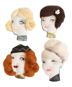 Brigitte Swinging Sixties Brooch Selection by Amanda Fatherazi