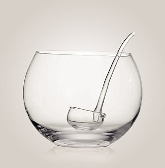 Glass Punch Bowl & Ladle